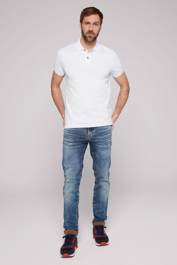 Basic Pikee-Polo mit Logo-Stickerei