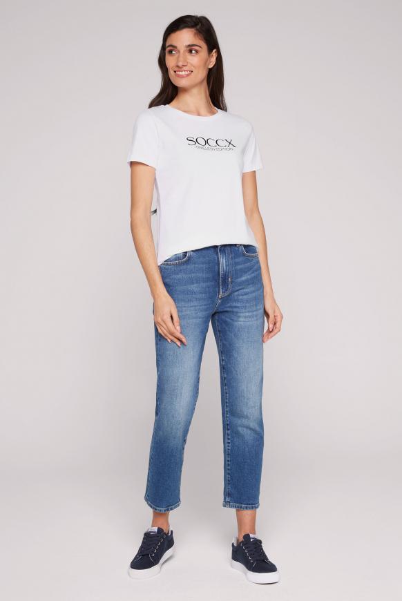 Basic T-Shirt mit Logo Print