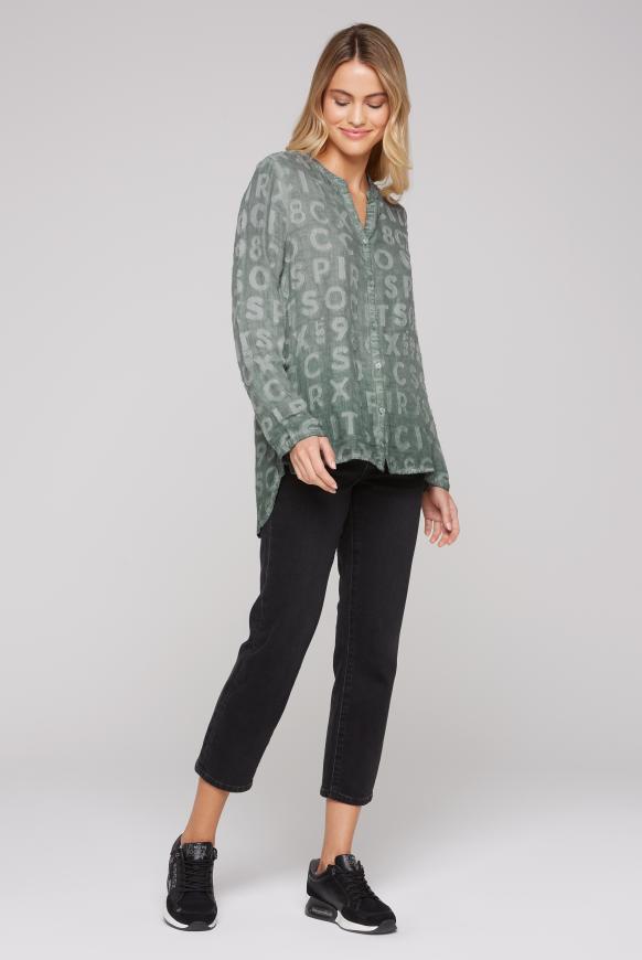 Bluse mit Intarsia-Muster