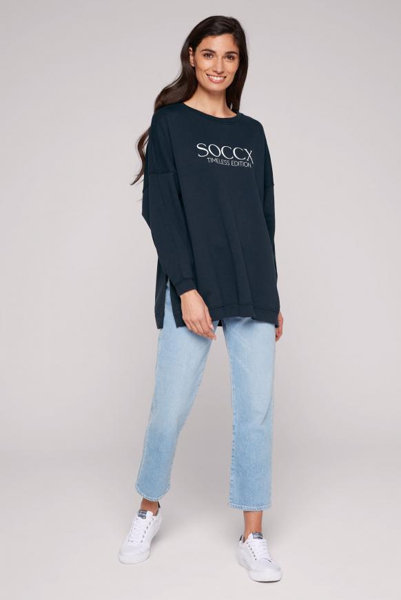 Classic Oversized Sweatshirt mit Logo Print