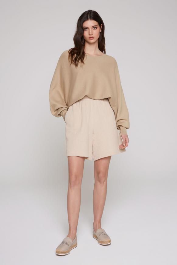 Cropped Pullover mit Fledermausärmeln
