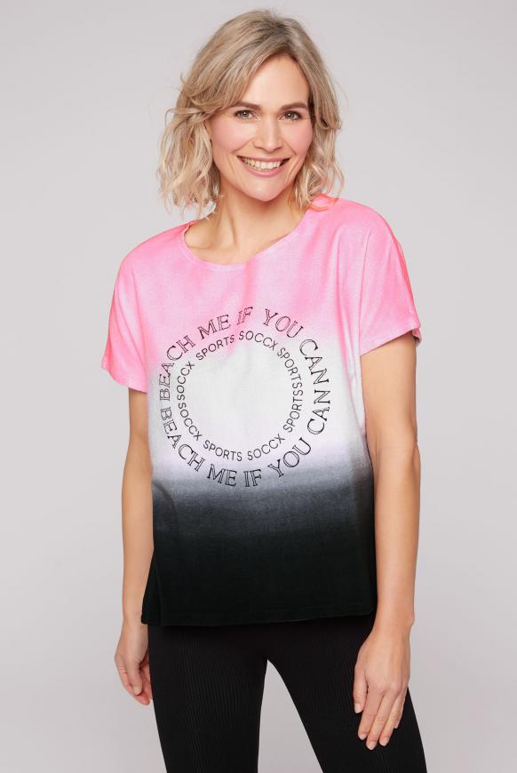 Frottee-Sweater mit Dip-Dye-Effekt