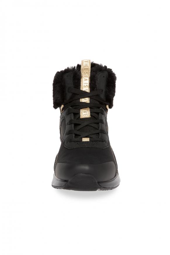 High Top Sneaker mit Fake-Fur-Schaft