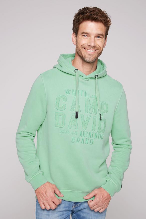 Hoodie mit toniger Logo-Stickerei