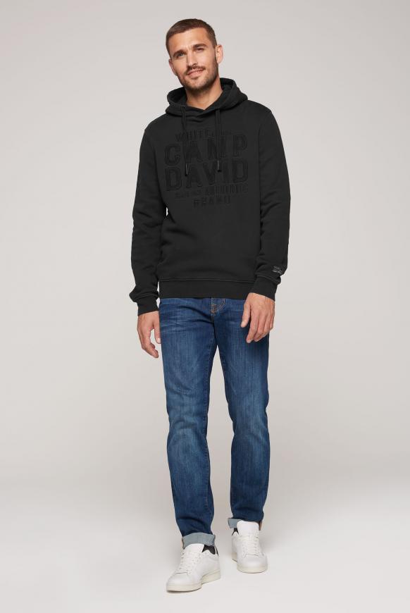 Hoodie mit toniger Logo-Stickerei