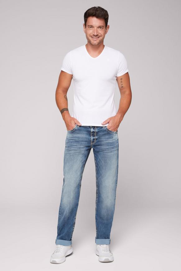 Jeans CO:NO mit dicken Steppnähten