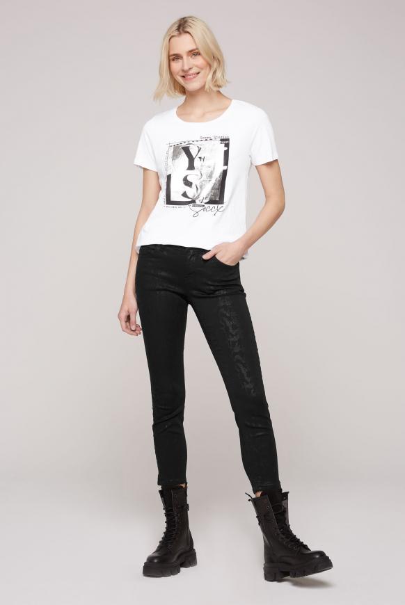 Jeans MI:RA mit tonigem Snake Print