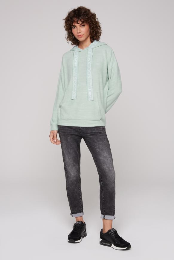 Kapuzenpullover mit Logo-Tape