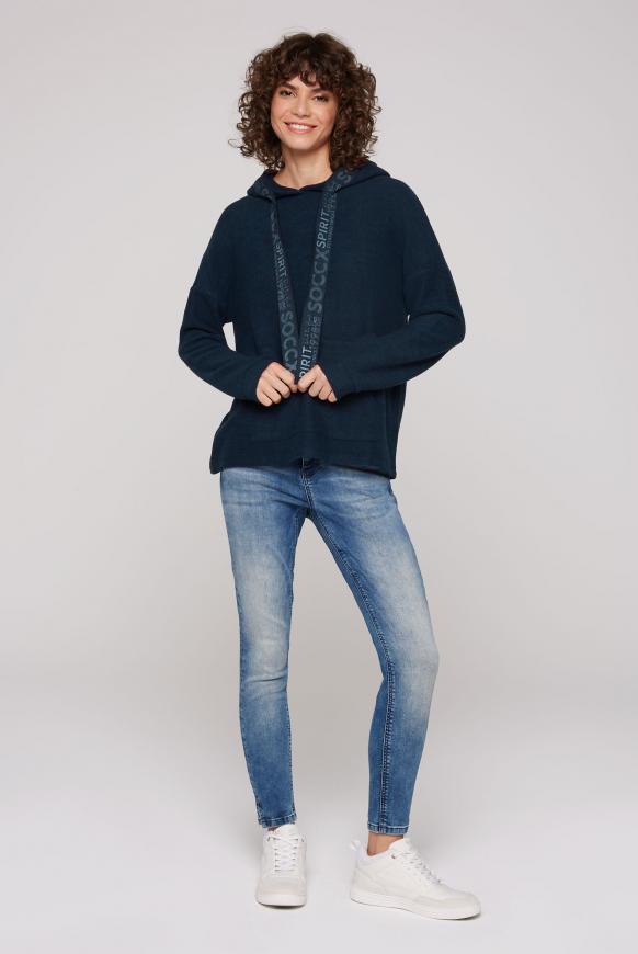 Kapuzenpullover mit Logo-Tape