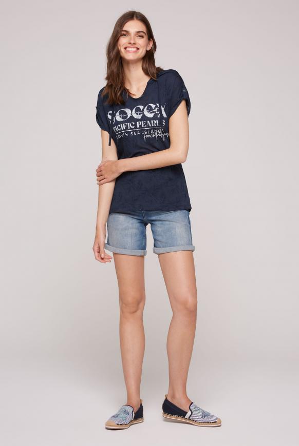 Kapuzenshirt mit Ausbrenner-Artwork