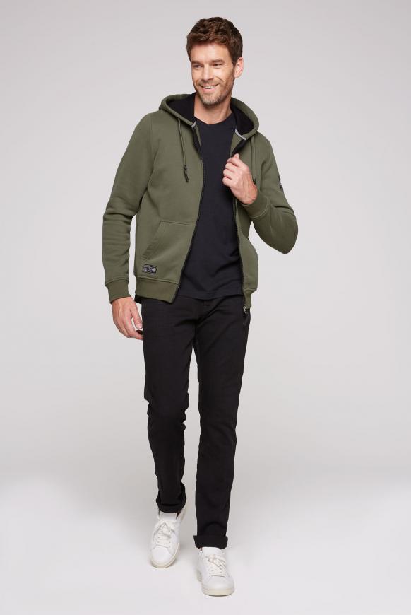 Kapuzensweatjacke mit Patches