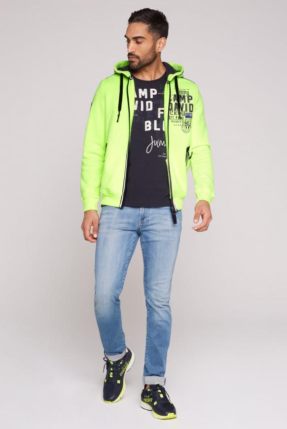 Kapuzensweatjacke mit Tapes und Artworks