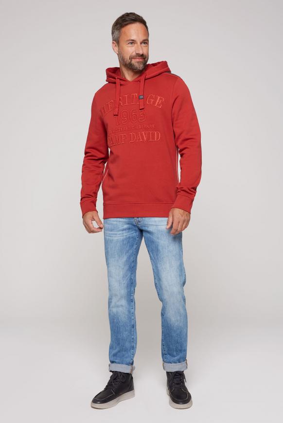 Kapuzensweatshirt mit 3D-Stickereien