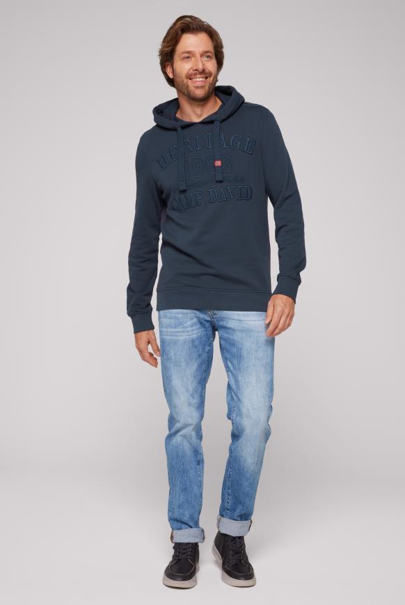 Kapuzensweatshirt mit 3D-Stickereien