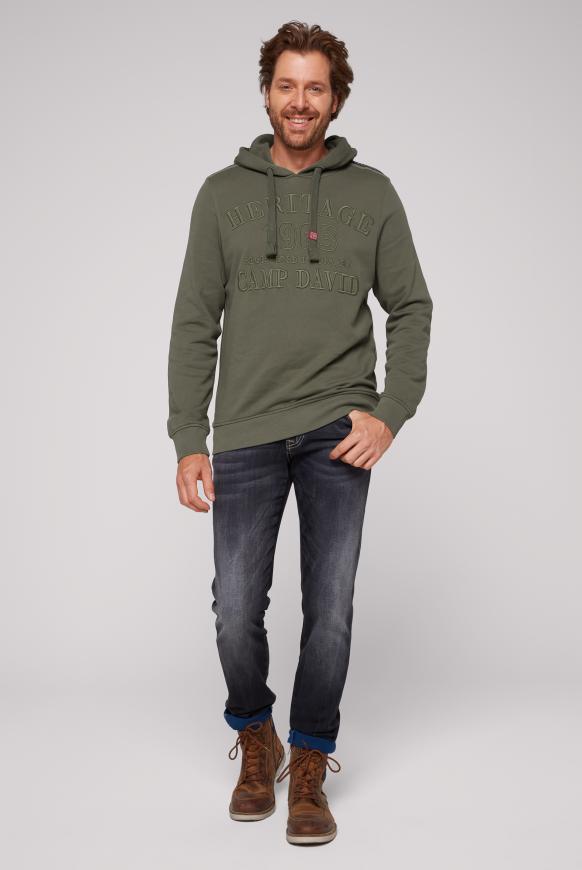Kapuzensweatshirt mit 3D-Stickereien