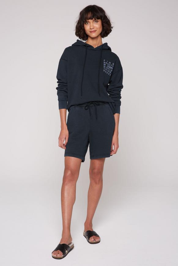 Kapuzensweatshirt mit kleinem Label Print