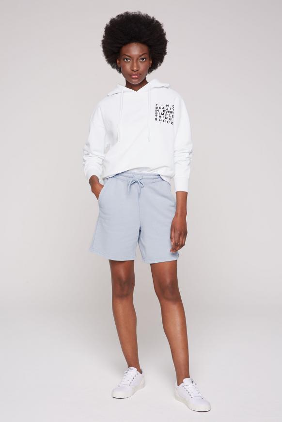 Kapuzensweatshirt mit kleinem Label Print