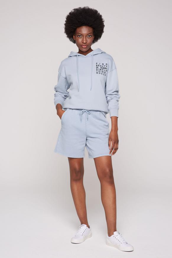 Kapuzensweatshirt mit kleinem Label Print