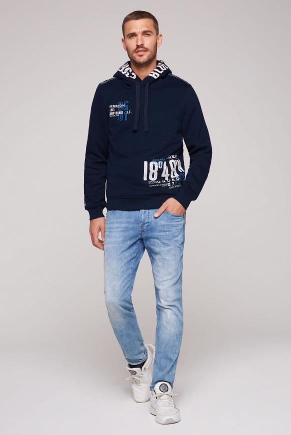 Kapuzensweatshirt mit Label Prints