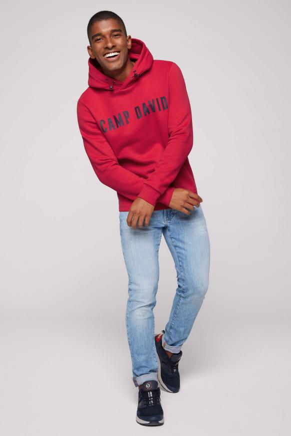 Kapuzensweatshirt mit Logo Rubber Print