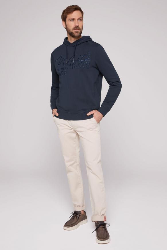 Kapuzensweatshirt mit toniger Stickerei