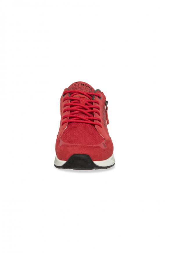 Keil-Sneaker im Materialmix mit Artworks