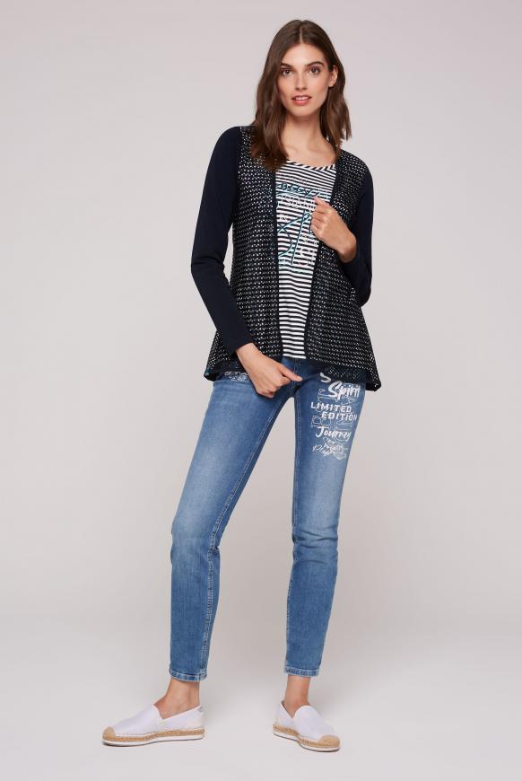 Langarmshirt mit Jacken-Layering