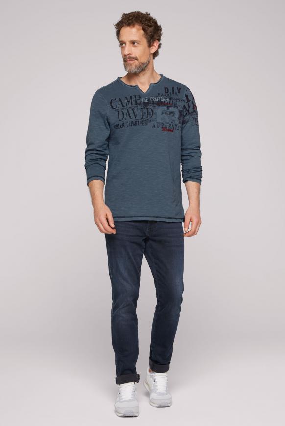 Langarmshirt mit Pikee-Einsatz
