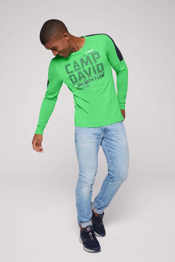 Langarmshirt mit Schulter-Artwork