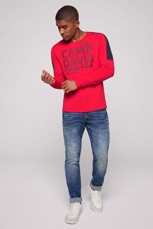Langarmshirt mit Schulter-Artwork