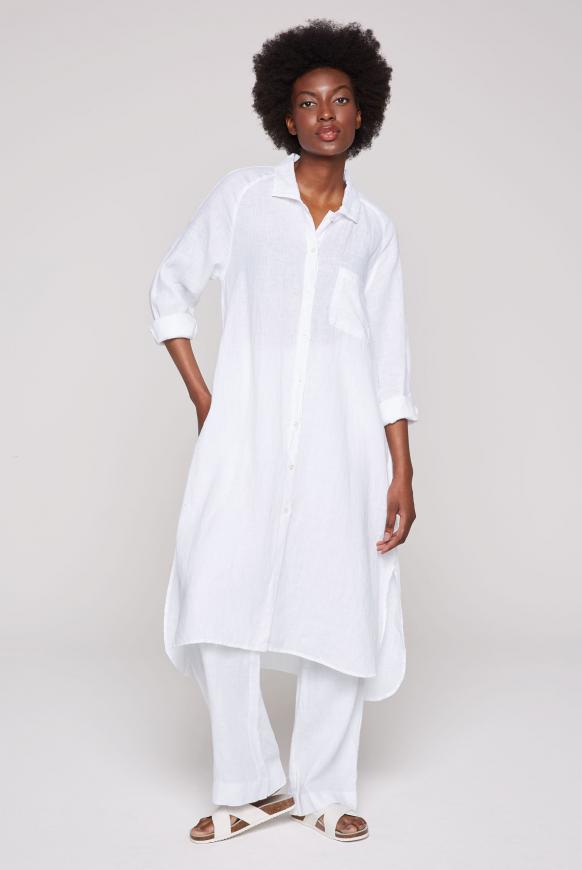 Lange Bluse aus Leinen