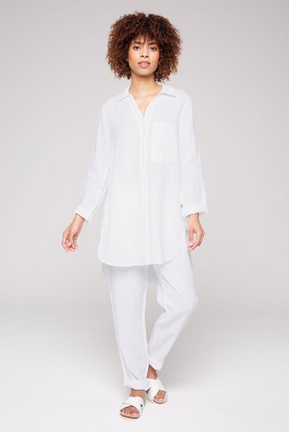Leinenbluse im Tunika-Stil
