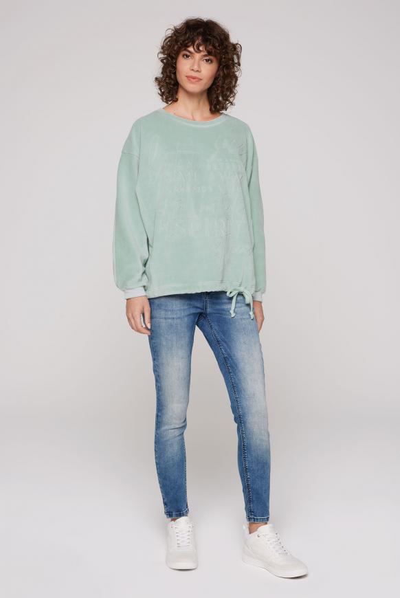 Nicki-Sweatshirt Oversized mit Artwork