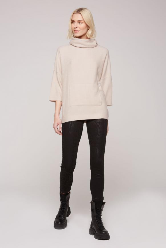 Oversized-Pullover mit Kängurutasche