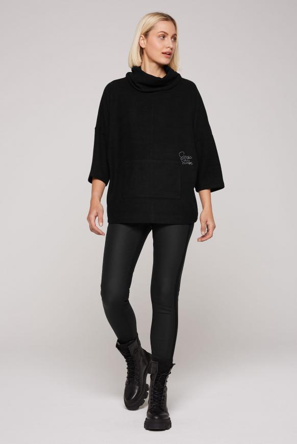 Oversized-Pullover mit Kängurutasche