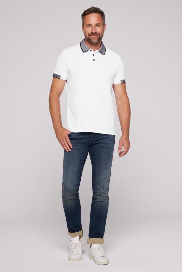 Pikee-Polo mit Two-Tone-Details