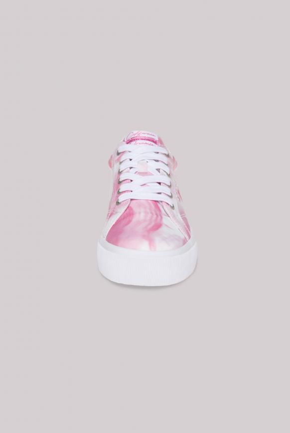 Plateau Sneaker im Batik-Look mit Logo