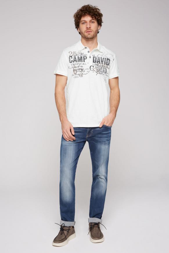 Polo im Vintage Look mit Tapes und Prints