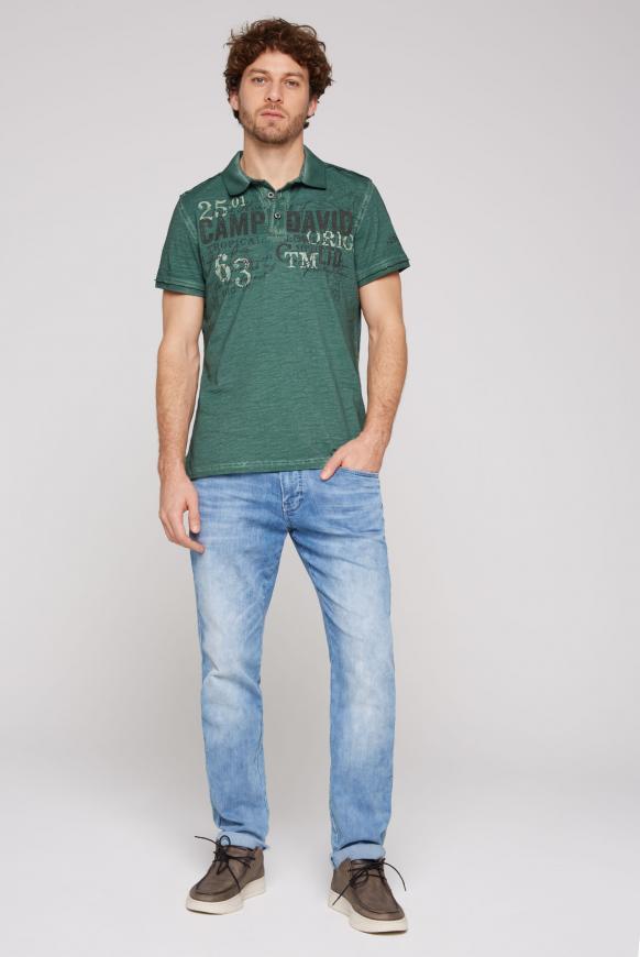 Polo im Vintage Look mit Tapes und Prints