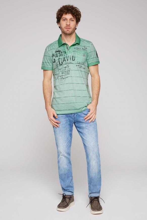 Polo Oild Dyed mit Strukturstreifen