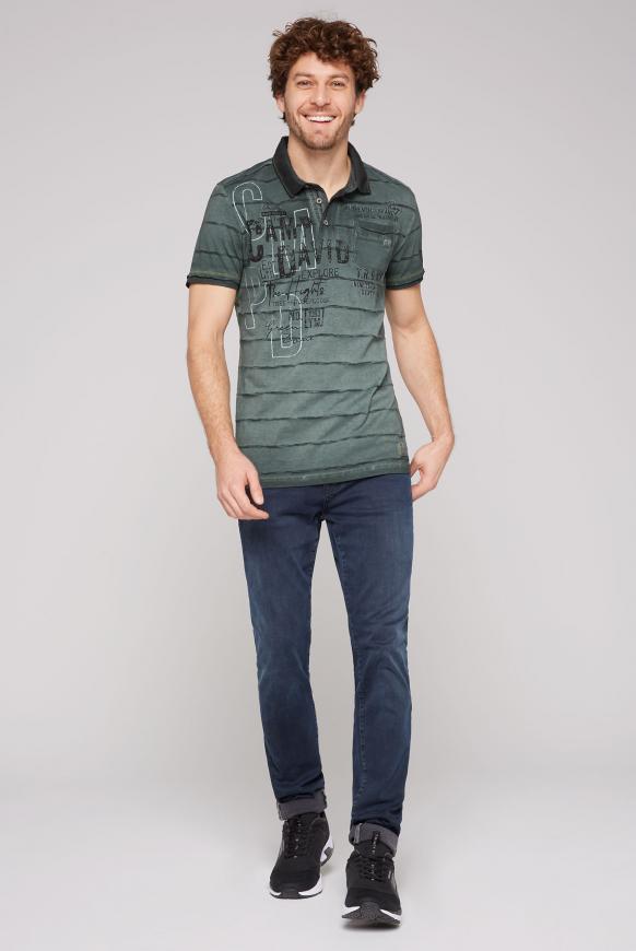 Polo Oild Dyed mit Strukturstreifen