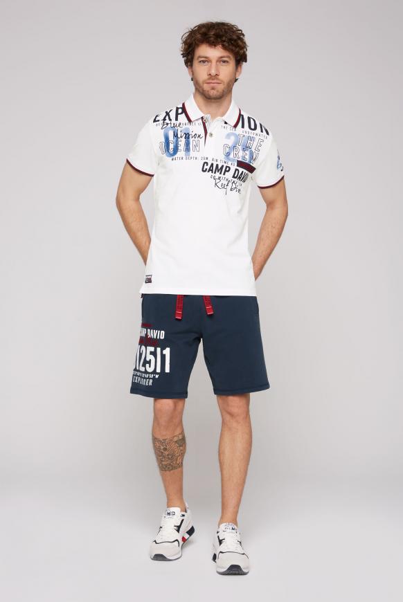Poloshirt aus Pikee mit Label-Applikationen