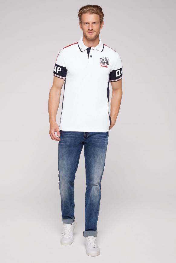 Poloshirt aus Pikee mit Logo-Ärmeln