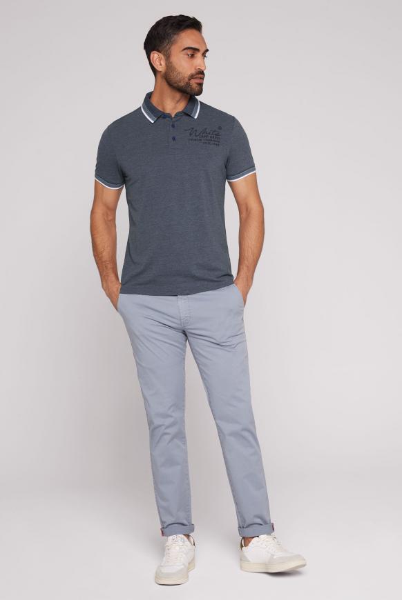 Poloshirt aus Pikee mit Two-Tone-Details