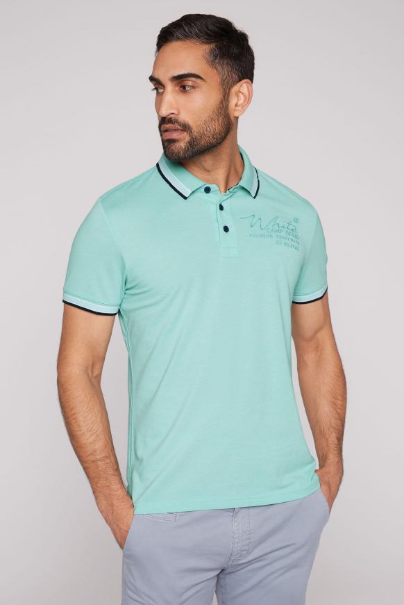 Poloshirt aus Pikee mit Two-Tone-Details