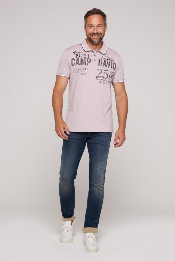 Poloshirt mit Label-Applikationen