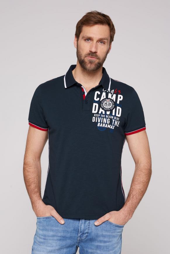 Poloshirt mit Rücken-Artwork