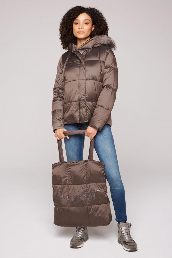 Puffer Shopping Bag mit Glitter Logo