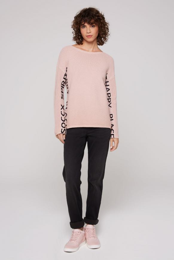 Pullover mit Intarsien-Logo