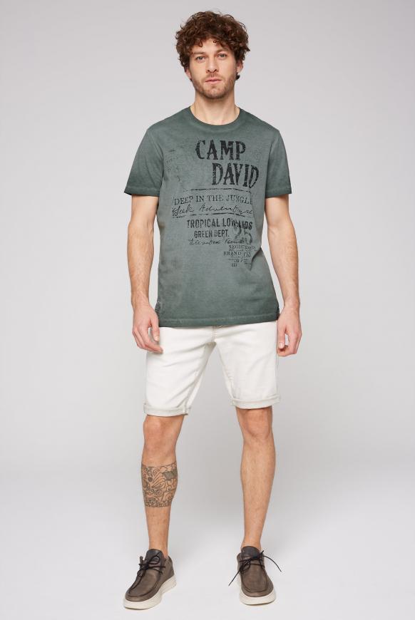 Rundhalsshirt mit beidseitigen Logo Prints